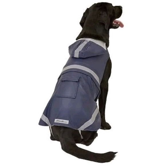 Eddie Bauer Other - Dog Raincoat Hooded Reflective‎ Safety Outdoor Coat Pet Apparel Clothes Large